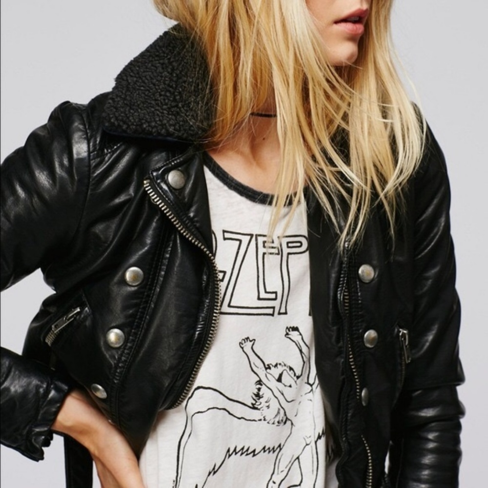 Free People Ashville Vegan Moto Jacket